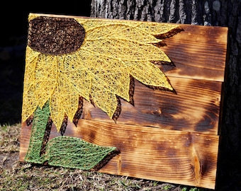 Sunflower String Art 24x16.5