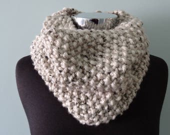 Cowl neck scarf in Oatmeal