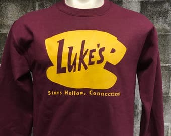Luke's Diner Sweatshirt - Unisex - Stars Hollow - Gilmore Girls - Rory - Lorelai - Coffee Mug Cup - Lukes Diner Sweater Pullover Jumper