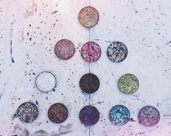 Extra | 12 Color Palette | Rose Gold Glitter | Magnetic Palette | Pressed Glitter Eyeshadow Palette | Eyeshadow Palette | Glitter Palette