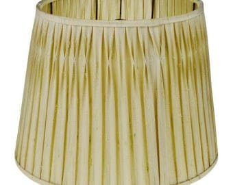 Vintage Pinch Pleated Fabric Tapered Lamp Shade
