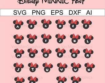 minnie mouse alphabet etsy