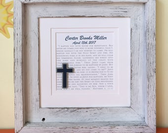 Baptism Gift For Godson | Baptism Gift for Goddaughter | Baptism Gift Cross | Baptism Gift Boy or Girl | Baptism Date & Baby Name