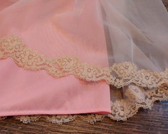 Vintage Nightgown Pink Lace Negligee