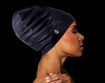 Large & Extra Large Swim Caps by Aquastockings - Designed for Locs, Dreads, Dreadlocks, Braids, Afro, Long, or Thick Hair - XL Swim Cap