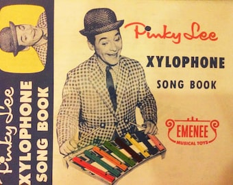 Pinky Lee Xylophone Song Book - Emenee Musical Toys - Vintage Paper Ephemera - 1955 - Collectible Music Paraphanalia - Nice Musician Gift