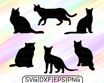 Cat SVG File, Cat Cricut File, Cat Cameo File, Cat Cut File, Cat Png, Cat Cutting File, Cat Dxf, Cat Eps, Cat Silhouette Svg, Cat Vector