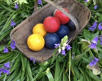 Vintage wooden croquet balls