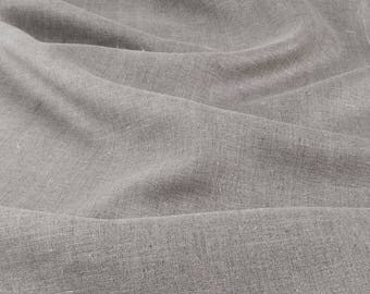 Linen Fabric by the yard - made in N. Europe - Medium Weight - Width 19" (50 cm) for towels 19"