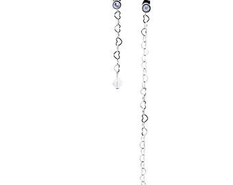 Trendy Asymmetrical Statement Earrings in Silver