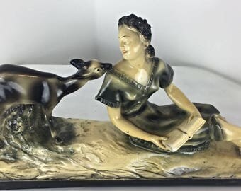 sculpture art deco authentic 1930 signed according A Gori wife and DOE.