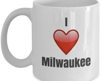 I Love Milwaukee Coffee mug - aruba gifts idea
