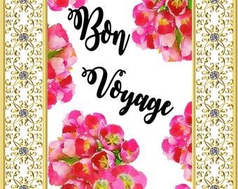 Bon Voyage banner~ French decor ~ french country ~ Printable wall art ~ french prints ~ Inspirational Print ~ French country wall decor