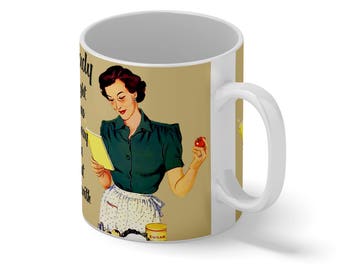 Wedding Gift Mug-Good Housewife Guide 1950- Vintage Retro Mug Novelty