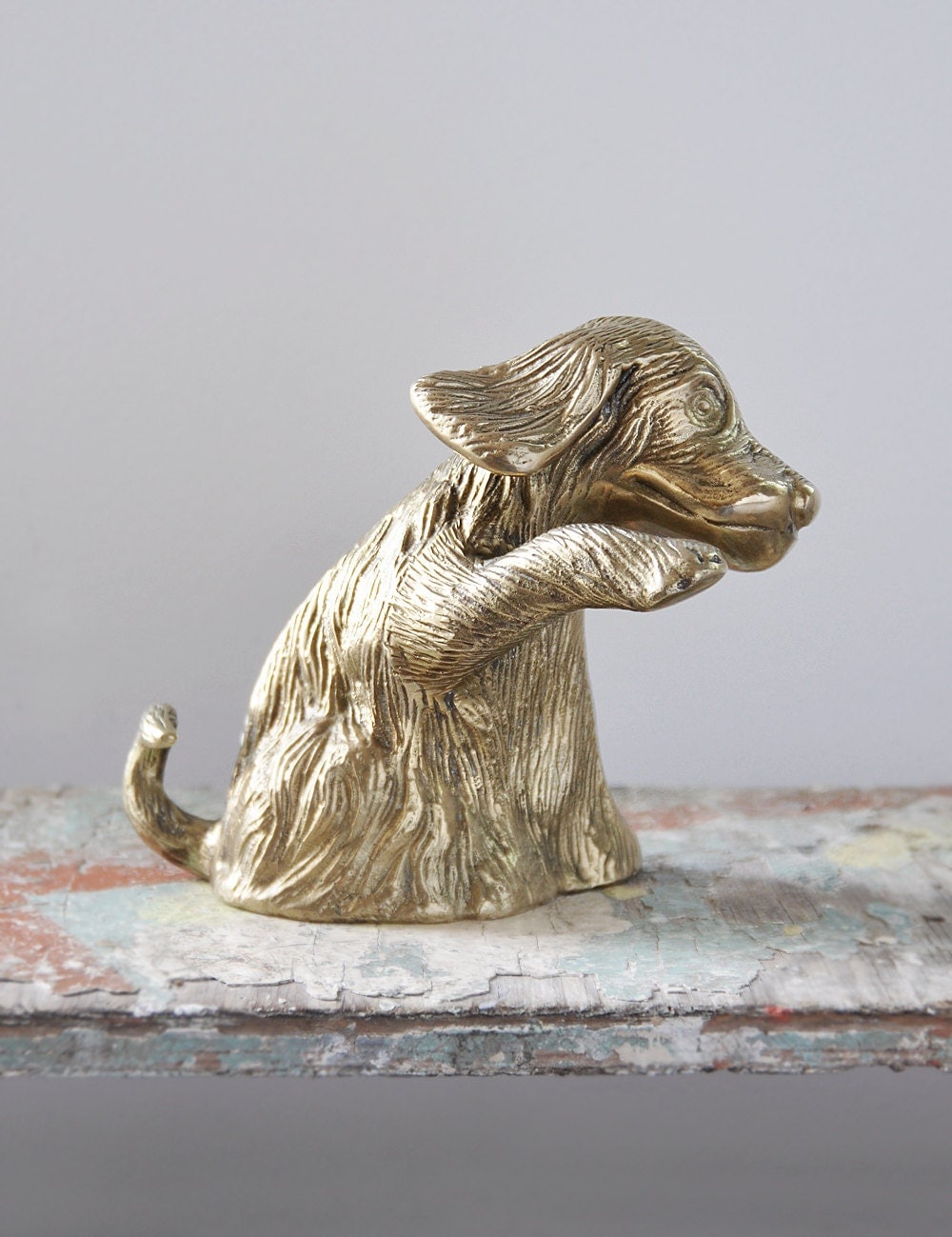 brass dog figurines