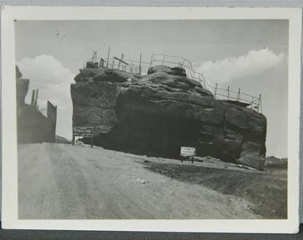 Steamboat Rock Colorado 1920 Antique Vintage Vacation Travel Snapshot Photograph 16242