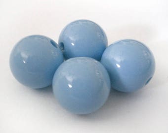 12mm Blue Periwinkle round acrylic beads - 8pcs