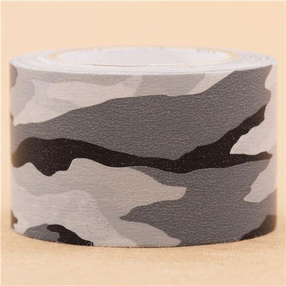 189844 wide mt Washi Masking Tape deco tape grey camouflage pattern