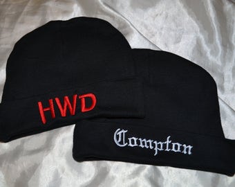 Personalized Baby hat. Cotton Baby Hat Embroidered with Name. Monogrammed Black, Pink, Blue, White, Green, or Yellow
