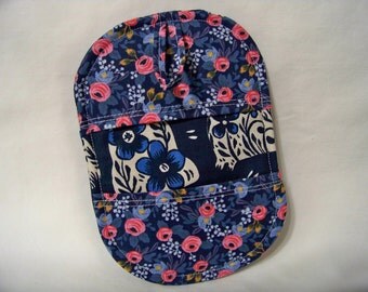 Pinch Pot Holder in Sushi's Antiques in Navy - Hot Pad - Ready To Ship