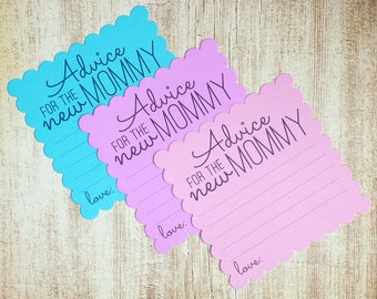 Advice for the New Mommy Baby Shower Advice Cards Mommy