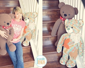 NEW PATTERN - John the Canadian Teddy Bear Amigurumi Crochet PDF Pattern with Instant Download