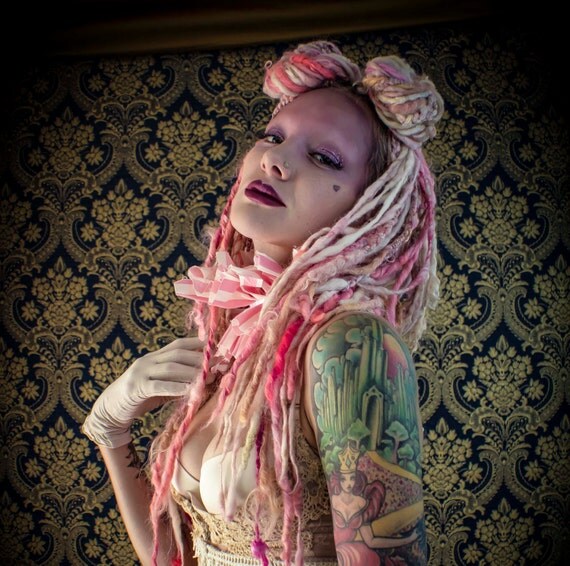 Pink and White striped Circus Collar Pink and White striped Circus Collar