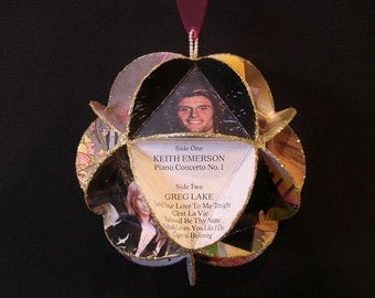 Emerson Lake & Palmer ELP Album Cover Ornament Made Of Record Jackets