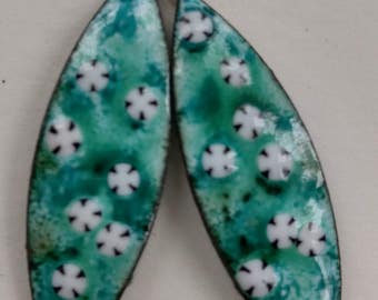 Enamel Jewelry Findings WIllow Leaf Drop 2017 F-473