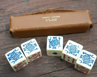 vintage poker dice set