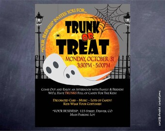 Halloween Trunk or Treat Flyer Digital Printable
