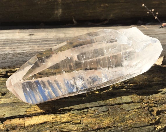 Large 6.3" Optical Lemurian Quartz Crystal Brazil