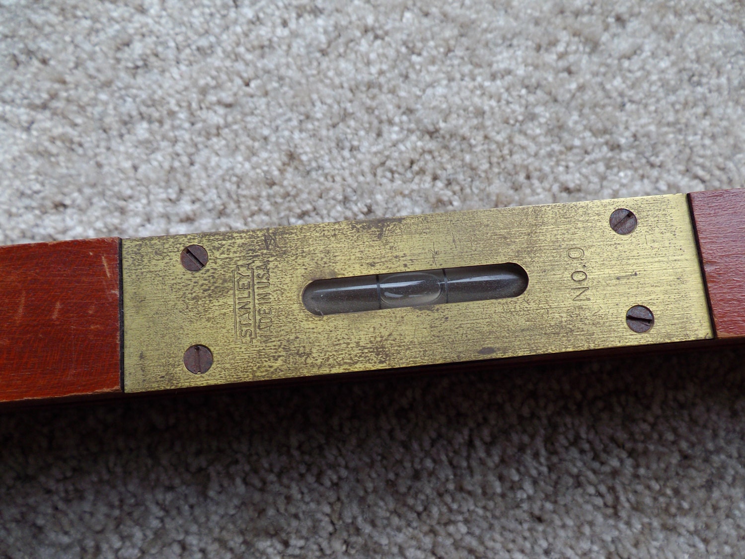 Vintage Stanley 24" Cherry wood level Carpenter Tools Solid wood