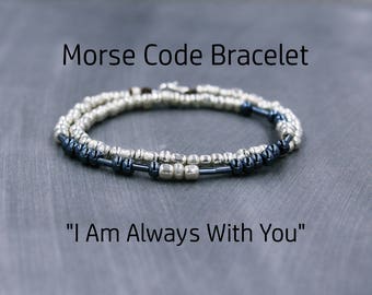 Morse code bracelet | Etsy