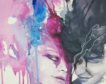 Original Artwork Watercolour - Forbidden Love