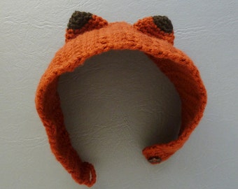 Crochet Headband Pattern Fox PDF - head wrap animal ears Fox - baby/kids/woman/man 5 sizes easy, beginner accessory - Instant Download