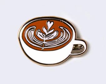 Latte Enamel Pin (Glow-in-the-Dark)