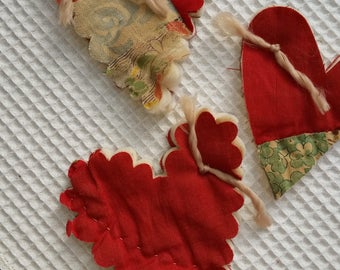 Hearts from Vintage Cutter Quilt (3) Free Shipping