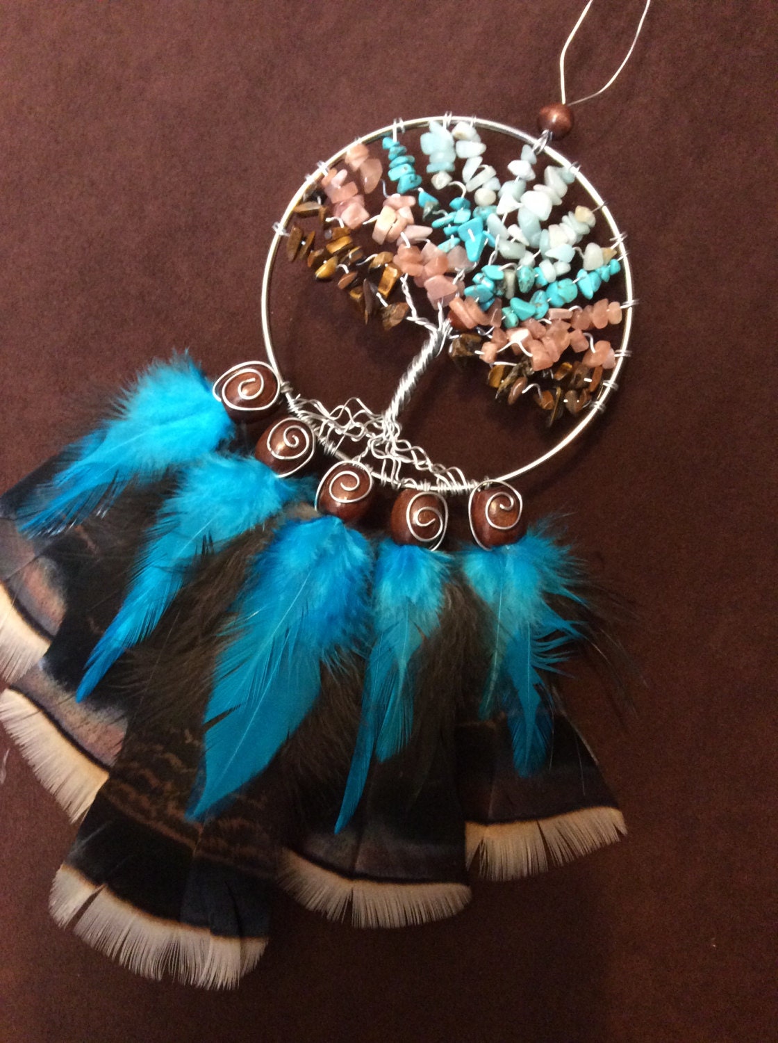 Dream Catcher Tree of Life Silver Beaded Dream Catcher with