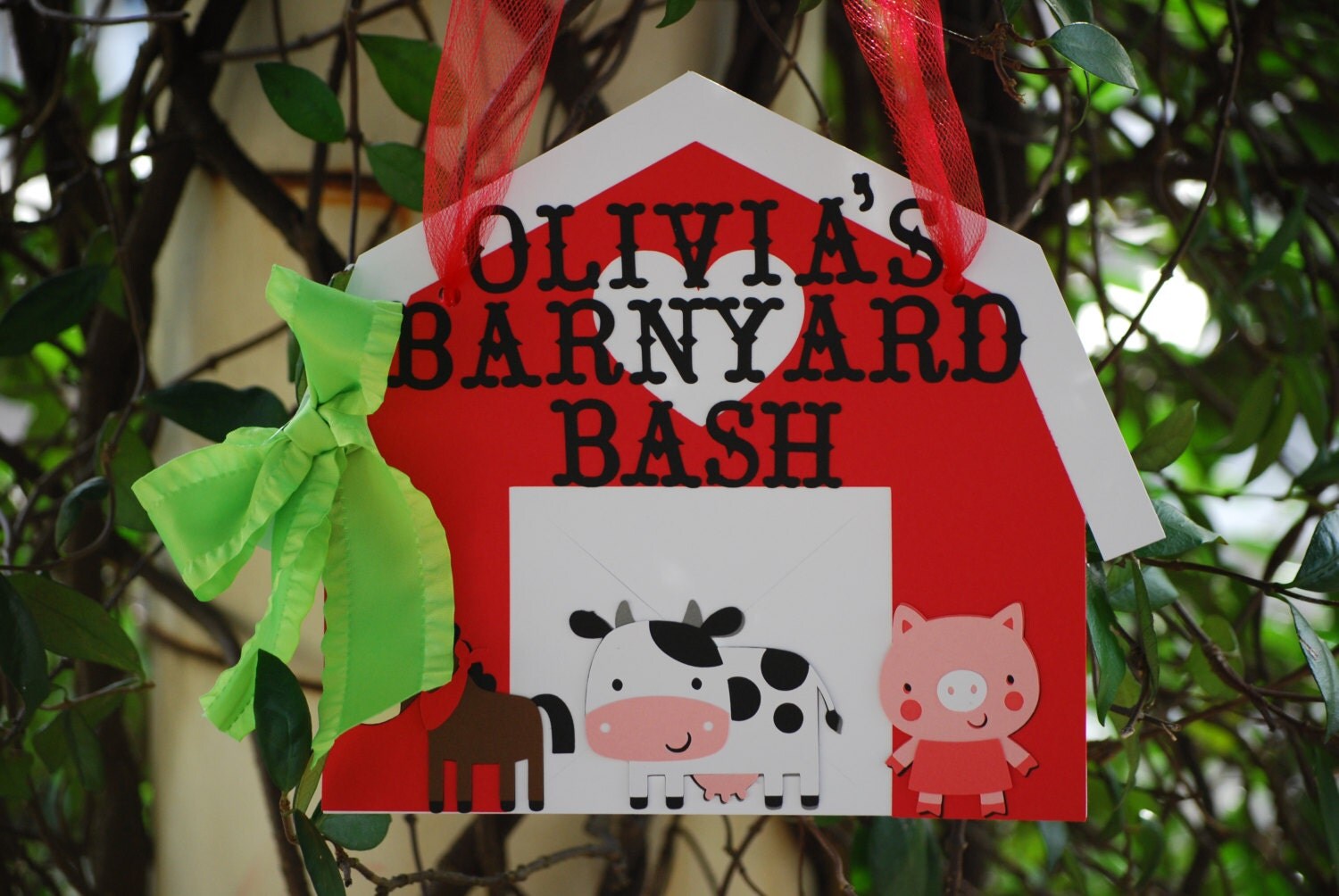 Barn Birthday Party Door Sign/ Farm Birthday/ Farm Baby Shower