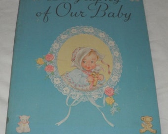Vintage Biography of Our Baby Book Unused Baby Book 1941