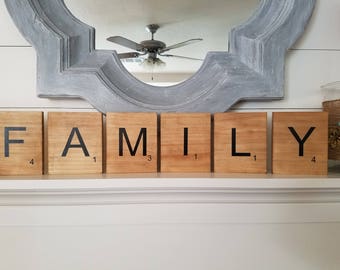 Scrabble Wall art, Scrabble tiles, Scrabble wall decor,