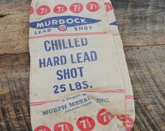 Vintage Murdock Lead Shot Canvas Bag Murph Metals Inc Dallas Texas