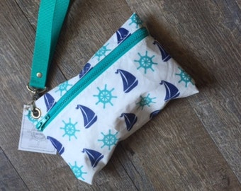 Nautical Flag SAIL ANEW Ditty Bag by toteswithatwist on Etsy