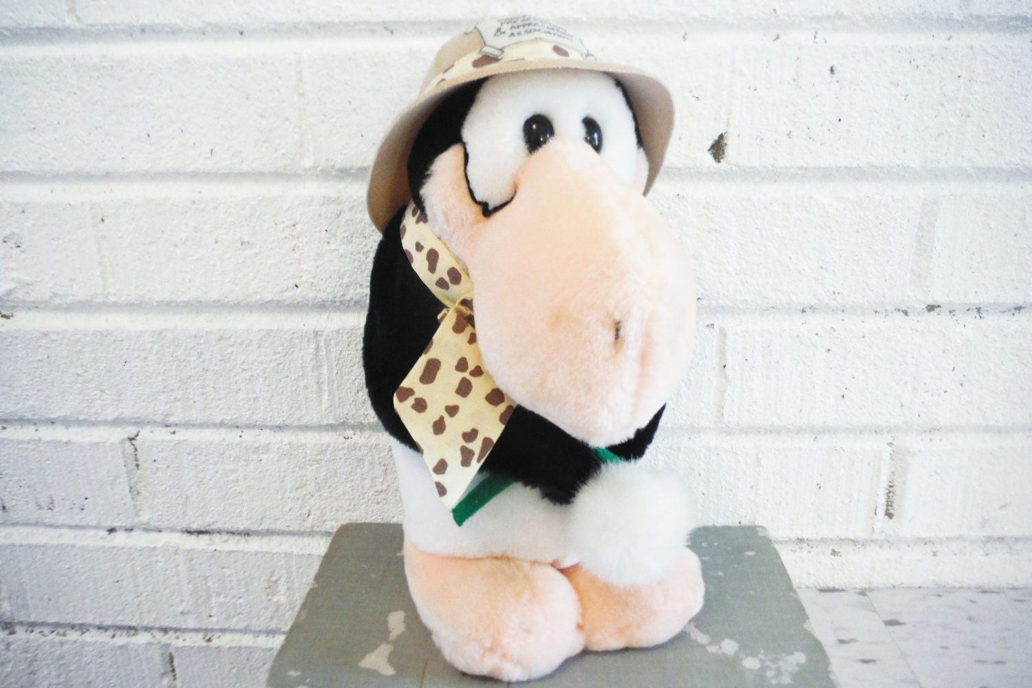 Large Opus plush doll penguin Dandelion pith helmet bloom