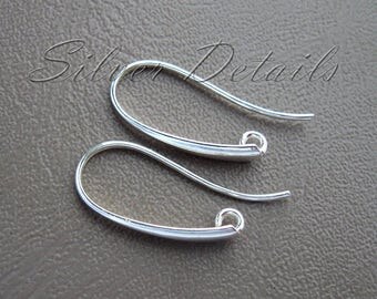 Elegant Sterling Silver French Wire Earring Hooks 925 earring finding reference code F120S