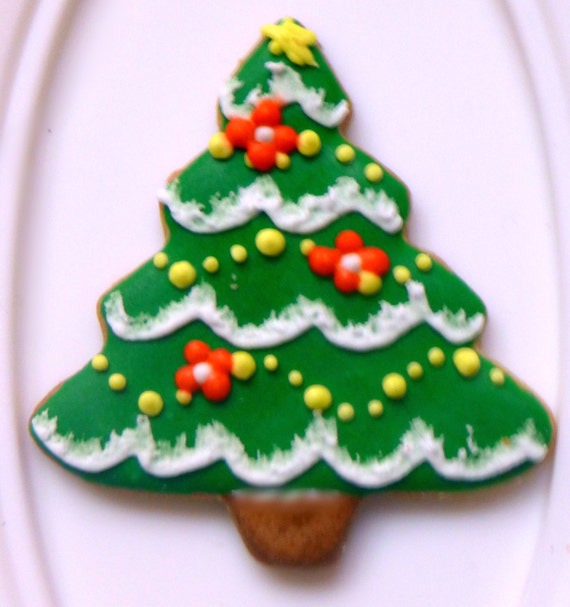 Items similar to Christmas Tree Sugar Cookies (Set of Six) on Etsy