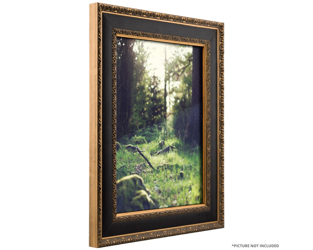 Craig Frames 24x36 Inch Antique Gold and Black Picture Frame