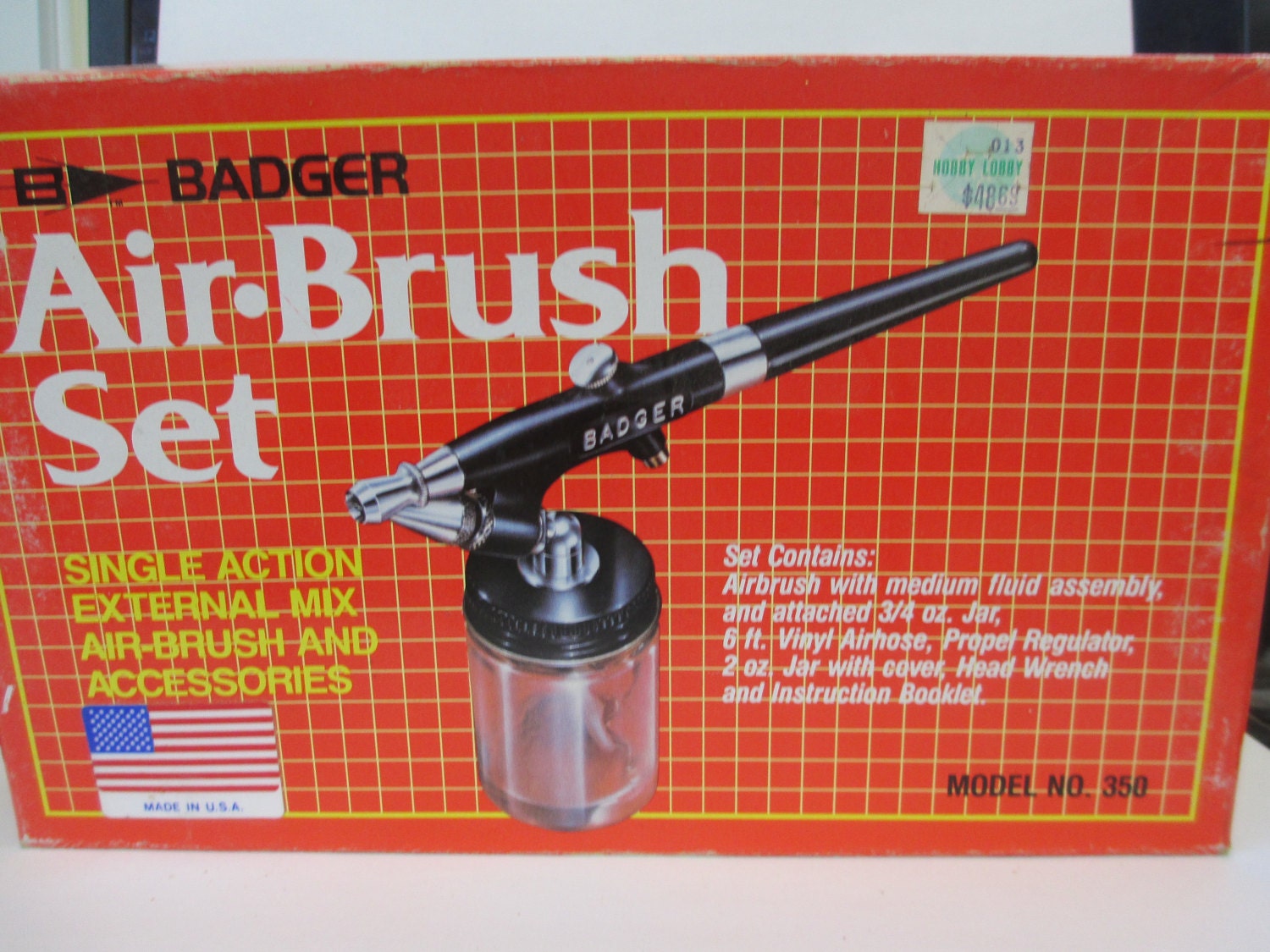 Vintage model 350 Badger AirBrush Set complete used once