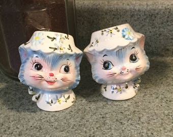Vintage Lefton Miss Priss Salt and Pepper Shakers,Great Condition,1950s